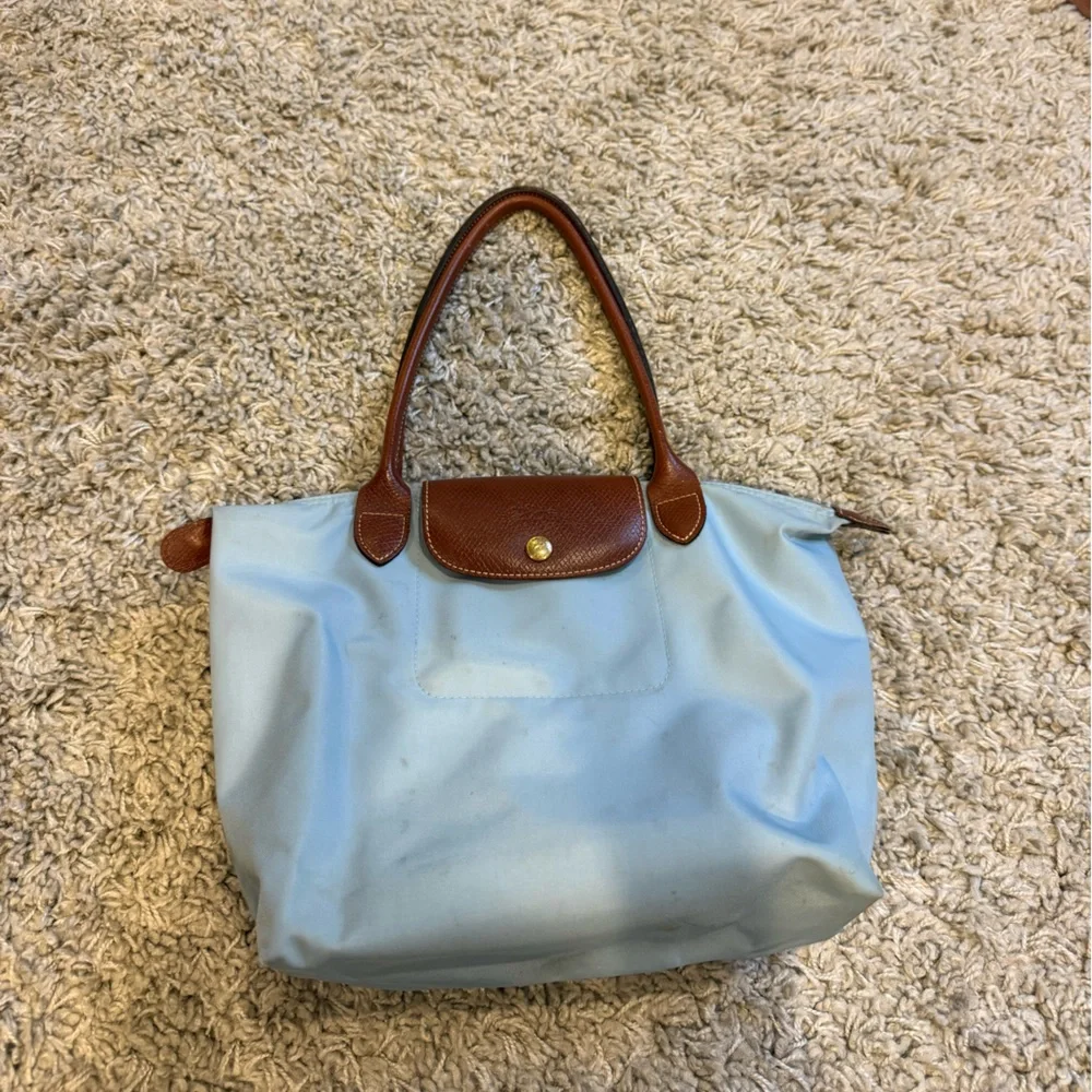 Longchamp | Bags | Longchamp Light Blue Tote Bag | Poshmark